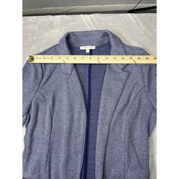 Skies Are Blue Womens Size XS Asa Knit Blazer 3/4 Contrast Sleeves Preppy Office - Picture 8 of 9